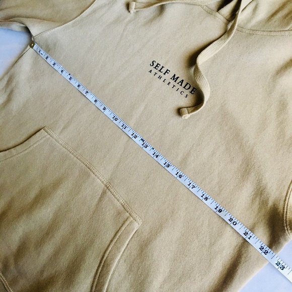 Self Made Athletics Men’s Trident Hoodie Tan‎ & Black Size Medium - Picture 12 of 13